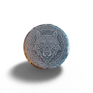 Celtic Wolf - Black Slate Laser Engraved Coaster